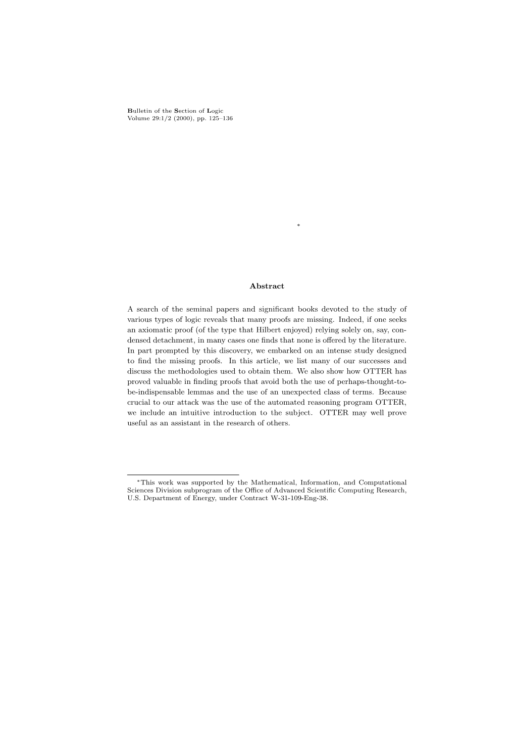 Axiomatic Proofs Through Automated Reasoning∗