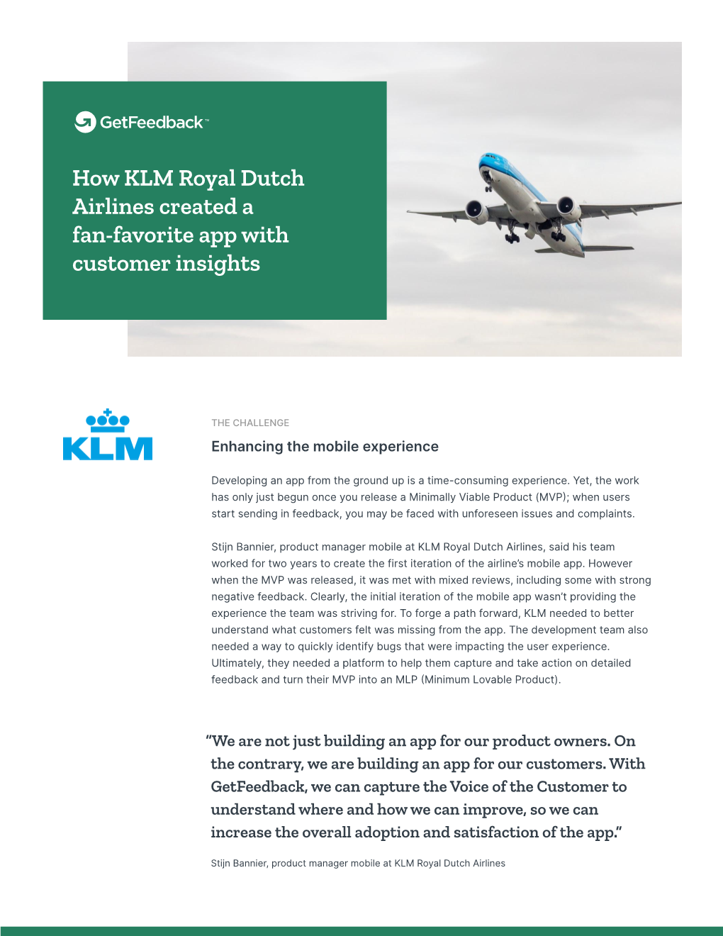 How KLM Royal Dutch Airlines Created a Fan-Favorite App with Customer Insights