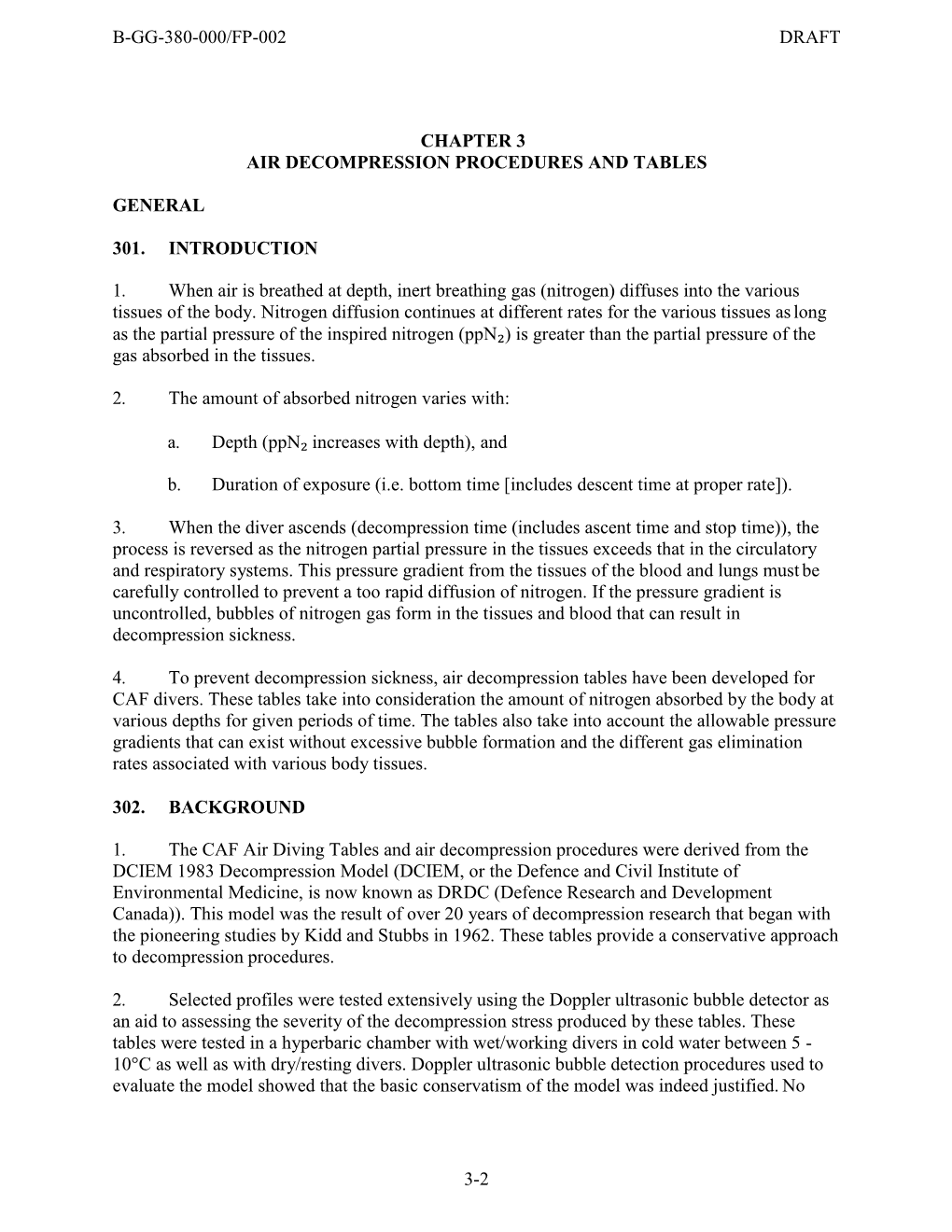 3 Air Decompression Procedures and Tables