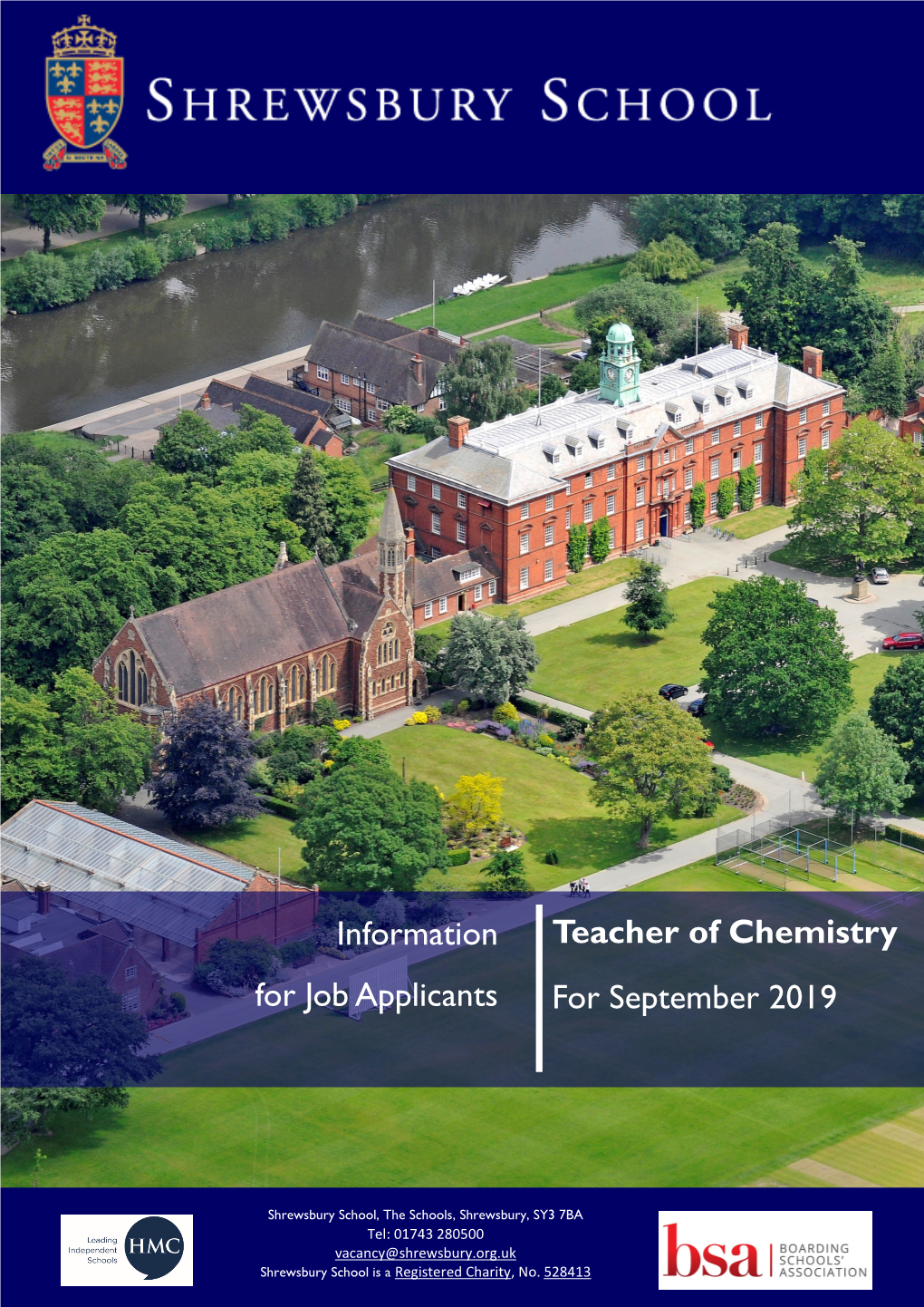 Teacher of Chemistry for September 2019 Information for Job Applicants