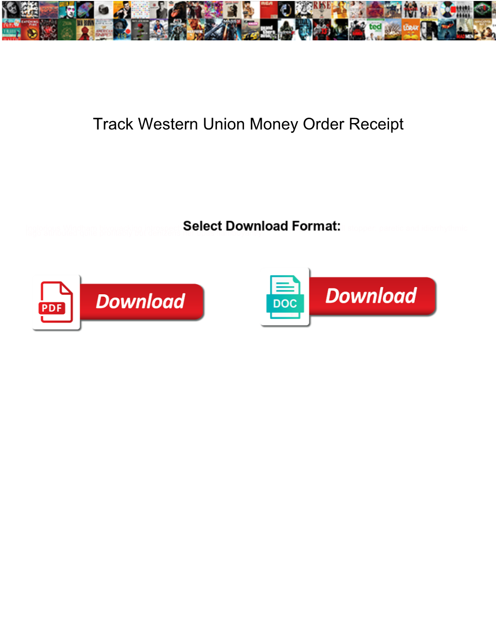 Track Western Union Money Order Receipt