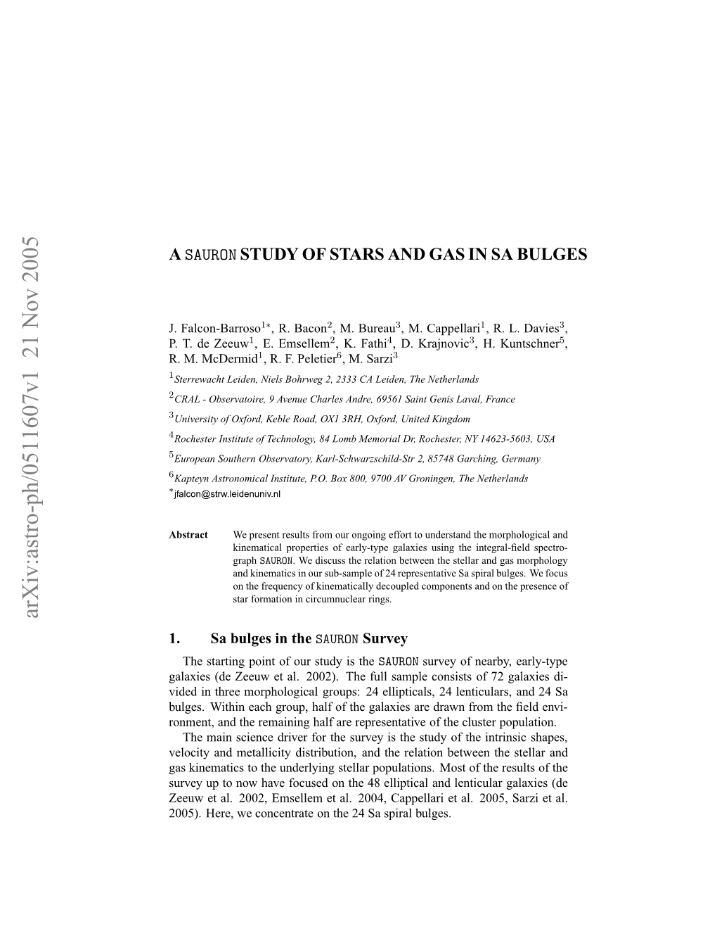 A SAURON Study of Stars and Gas in Sa Bulges 3