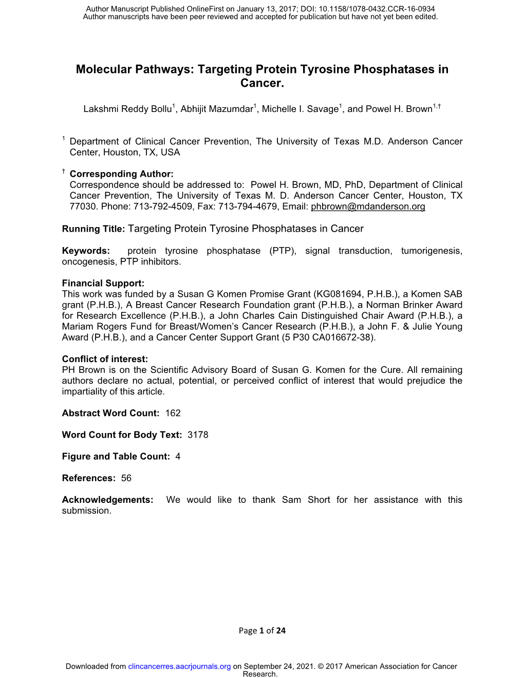 Molecular Pathways: Targeting Protein Tyrosine Phosphatases in Cancer