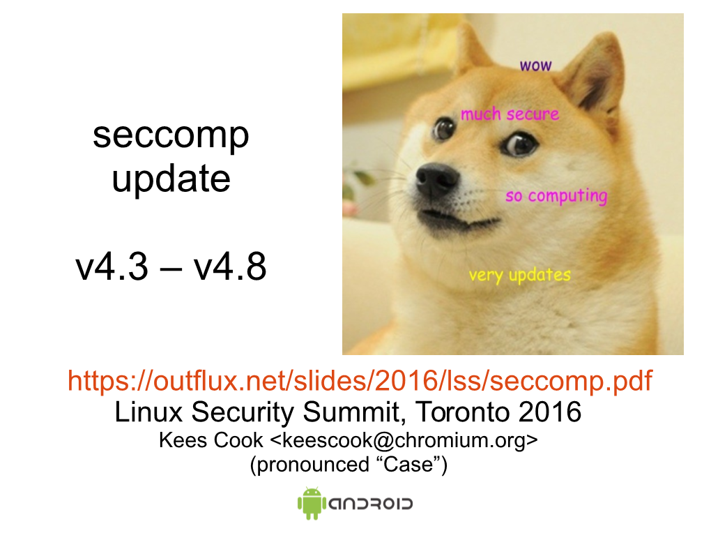 Seccomp Update V4.3