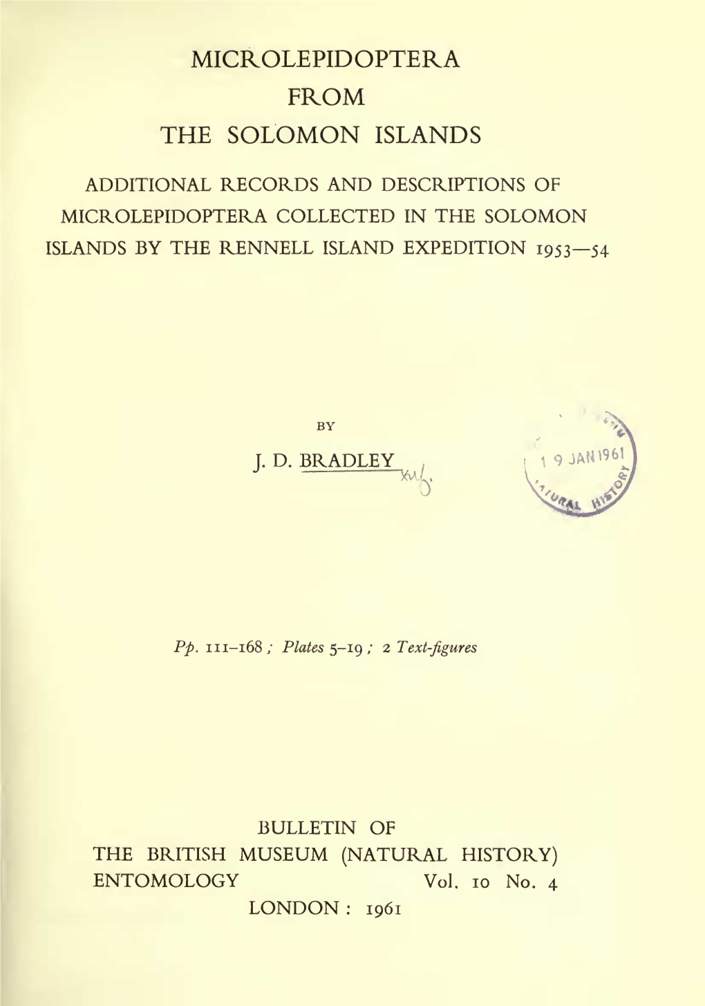 Bulletin of the Natural History Museum