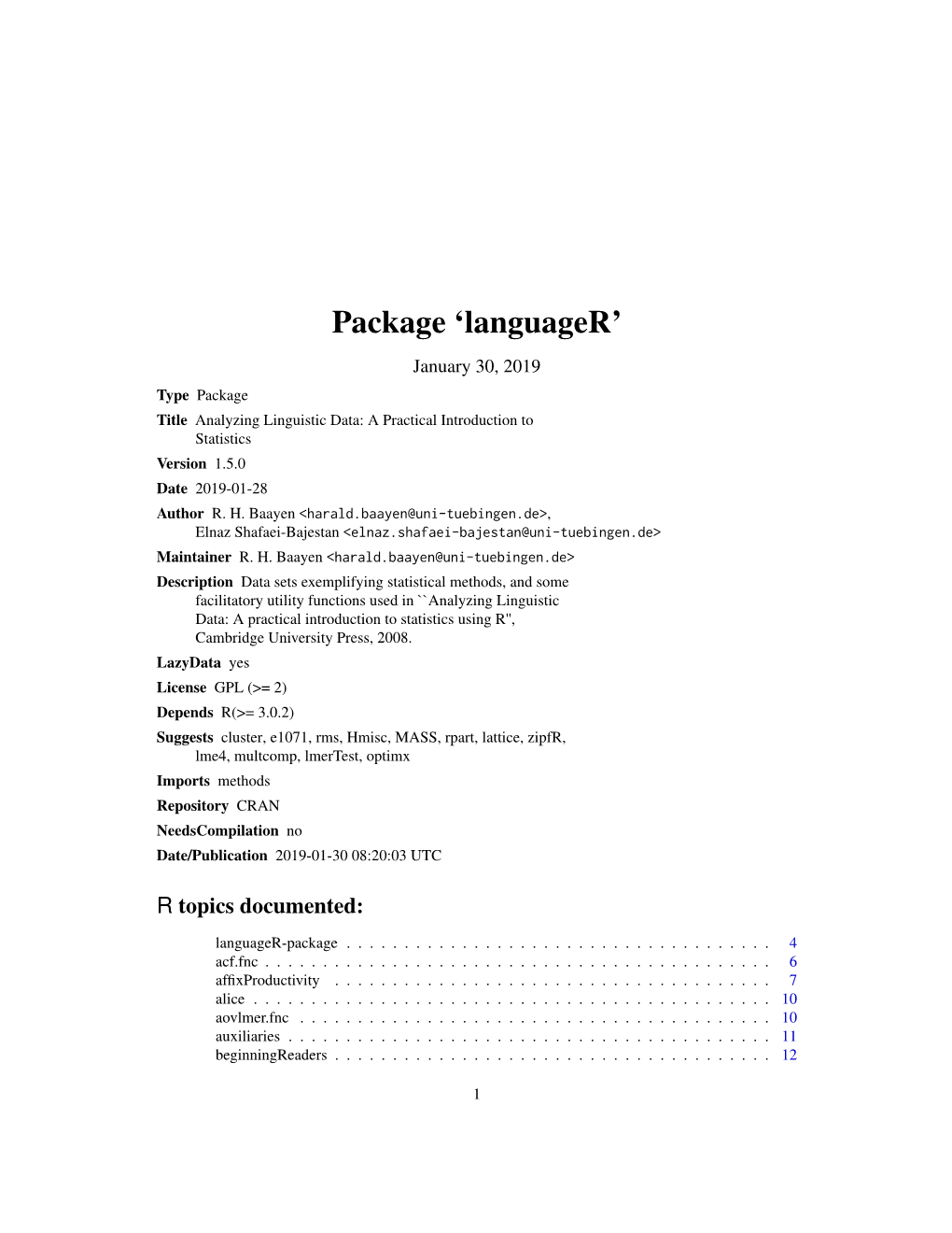 Package 'Languager'