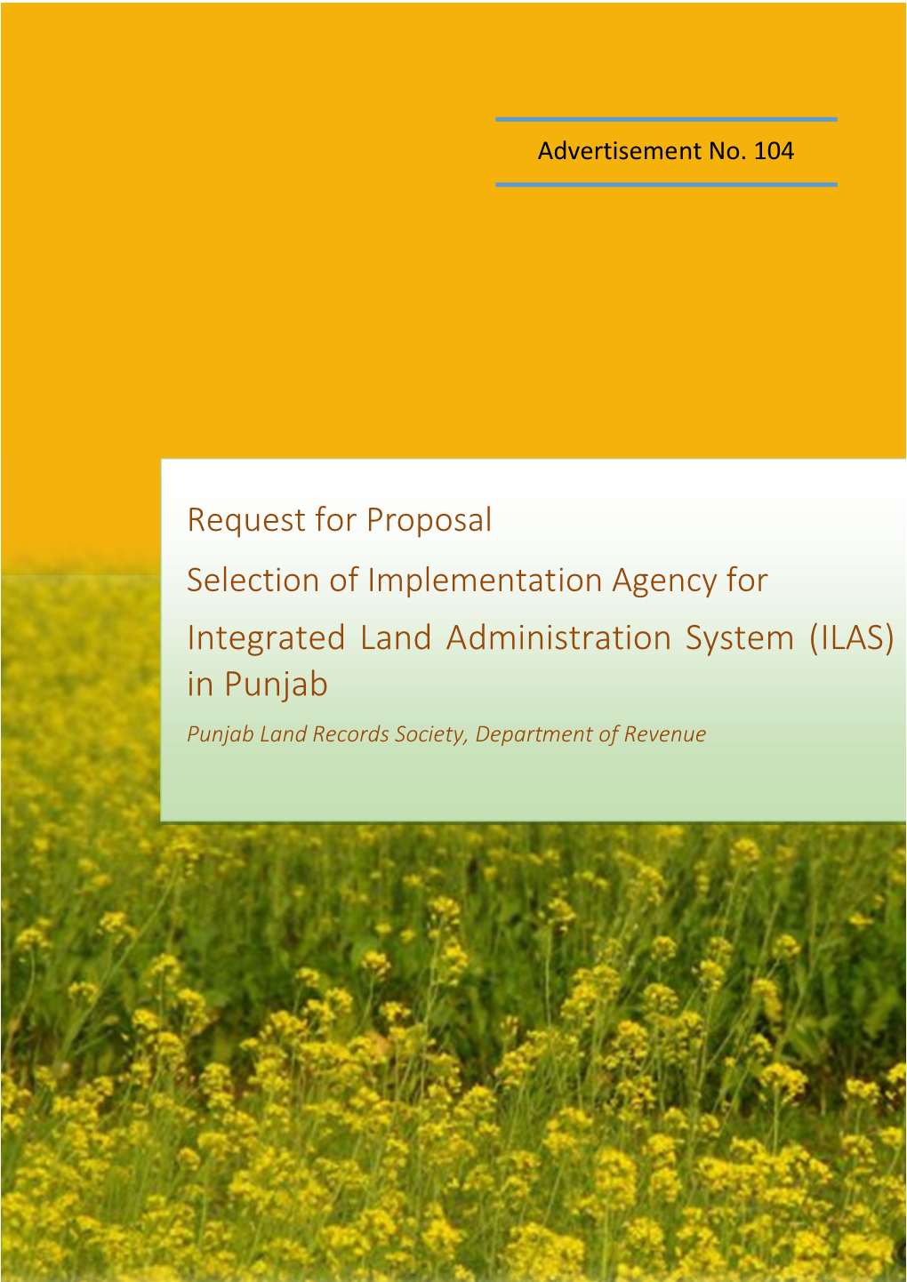 Integrated Land Administration System (ILAS) in Punjab