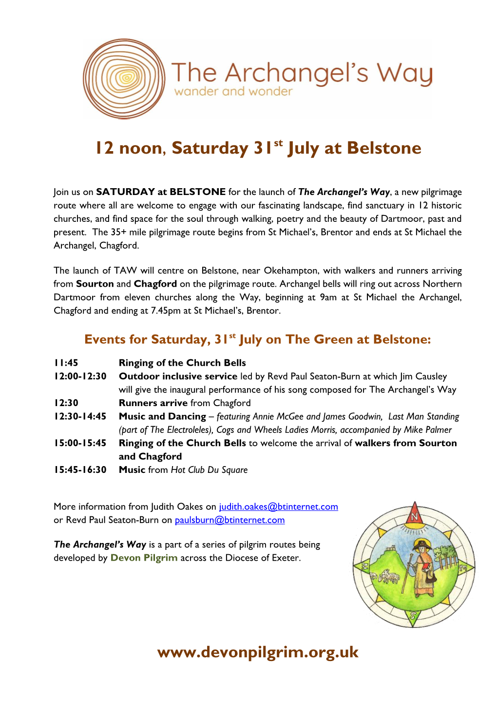 12 Noon, Saturday 31St July at Belstone