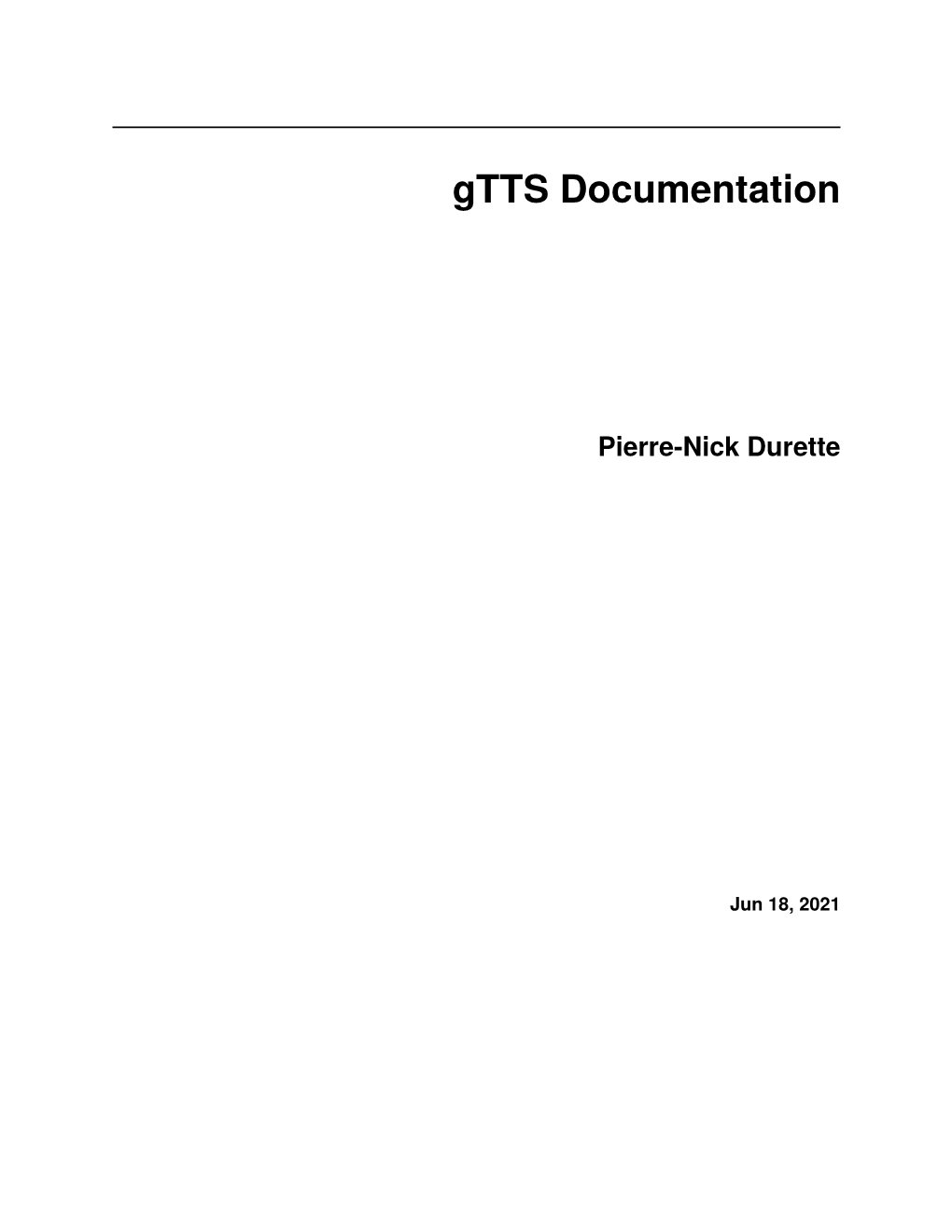 Gtts Documentation
