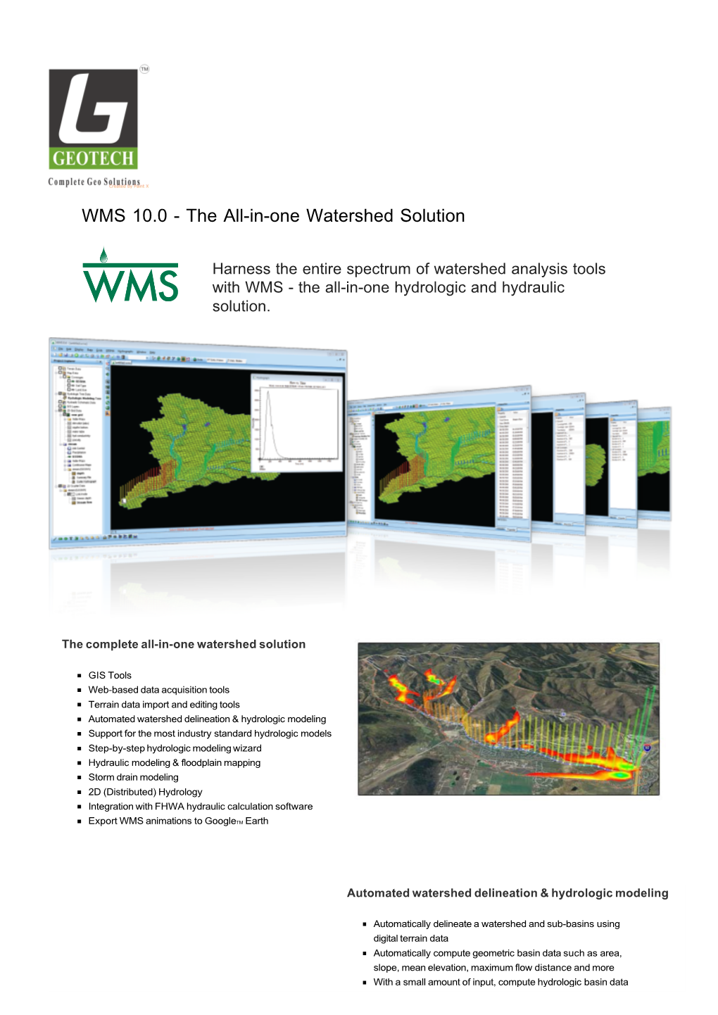 WMS 10.0 - the All-In-One Watershed Solution