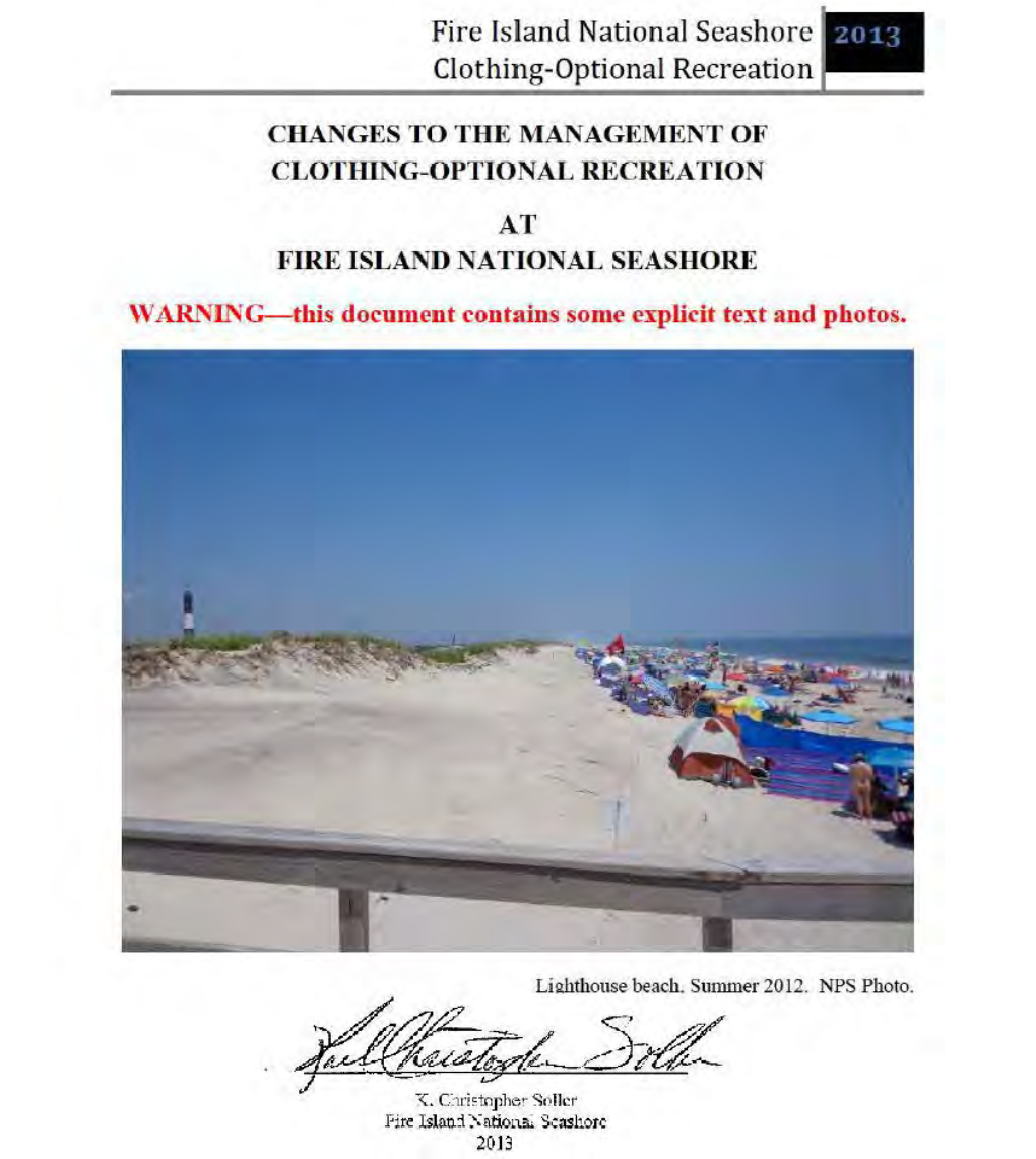 Fire Island National Seashore Superintendent's Determination