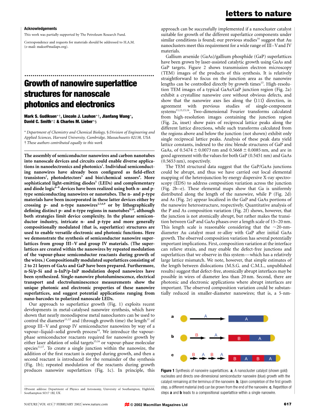 Growth of Nanowire Superlattice Structures for Nanoscale Photonics