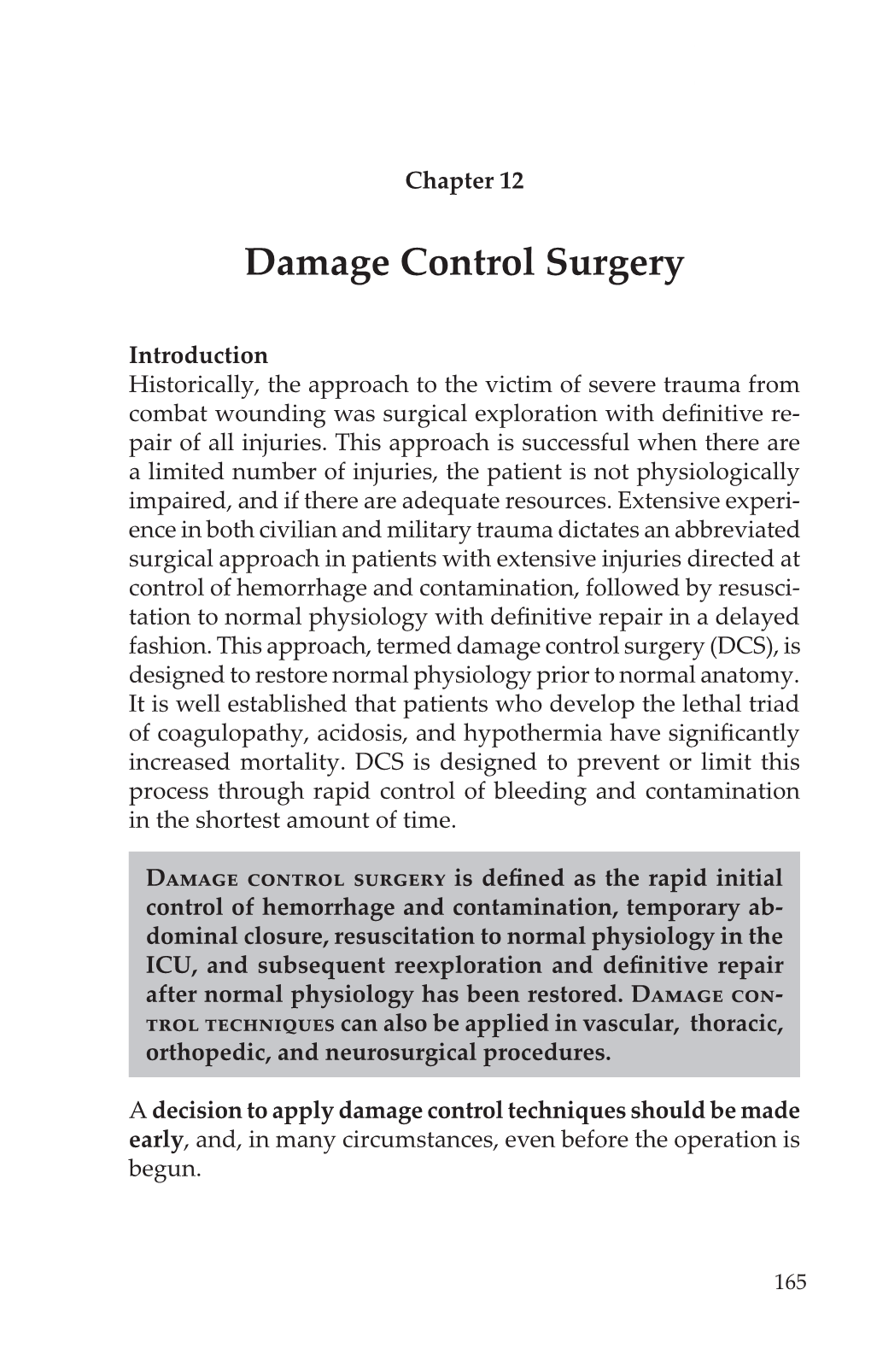 Damage Control Surgery