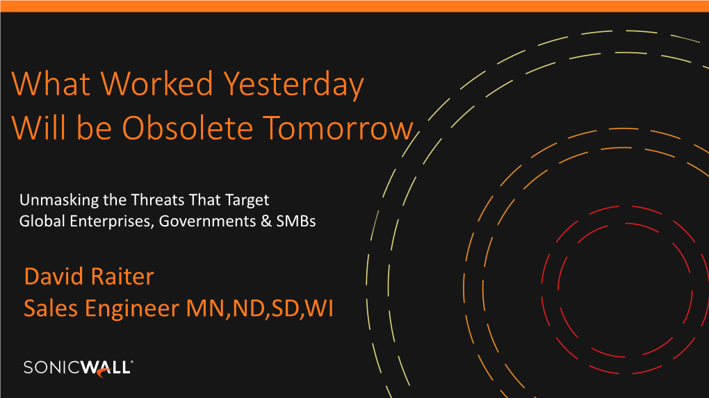 2019 Sonicwall Cyber Threat Report