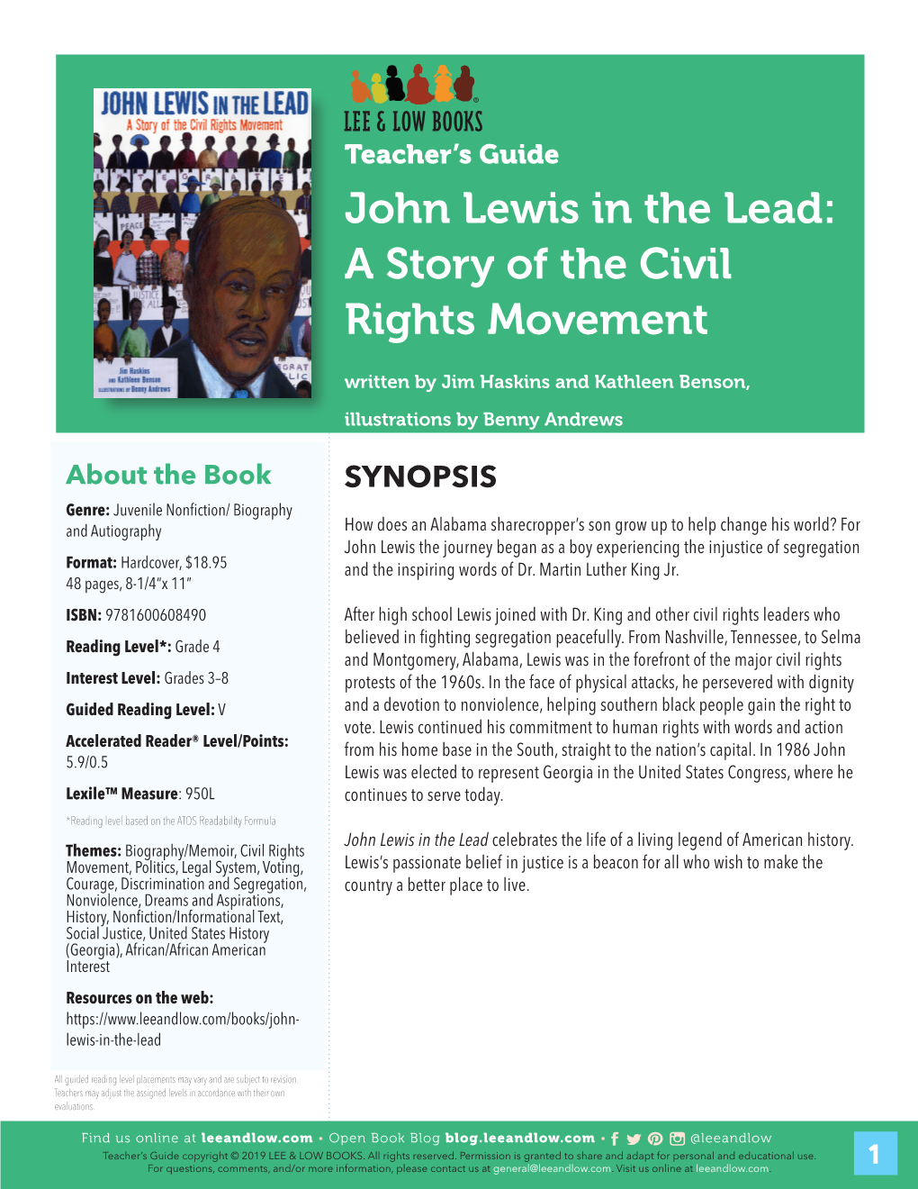 John Lewis in the Lead: a Story of the Civil Rights Movement