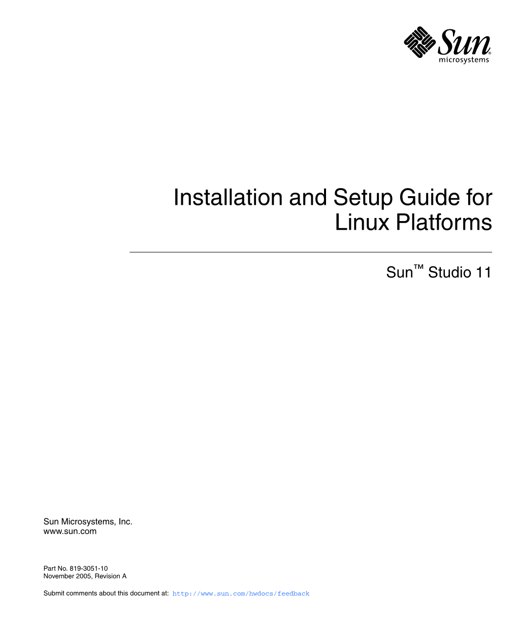 Sun Studio 11: Installation and Setup Guide for Linux Platforms