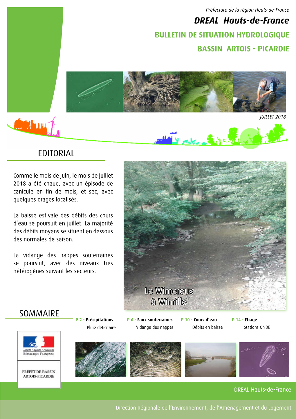 Bulletin De Situation Hydrologique Bassin Artois - Picardie