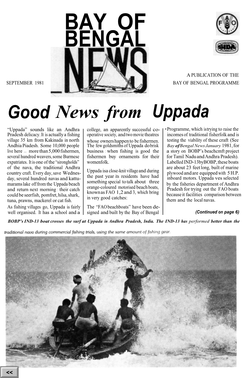 Bay of Bengal News-Sep 1981