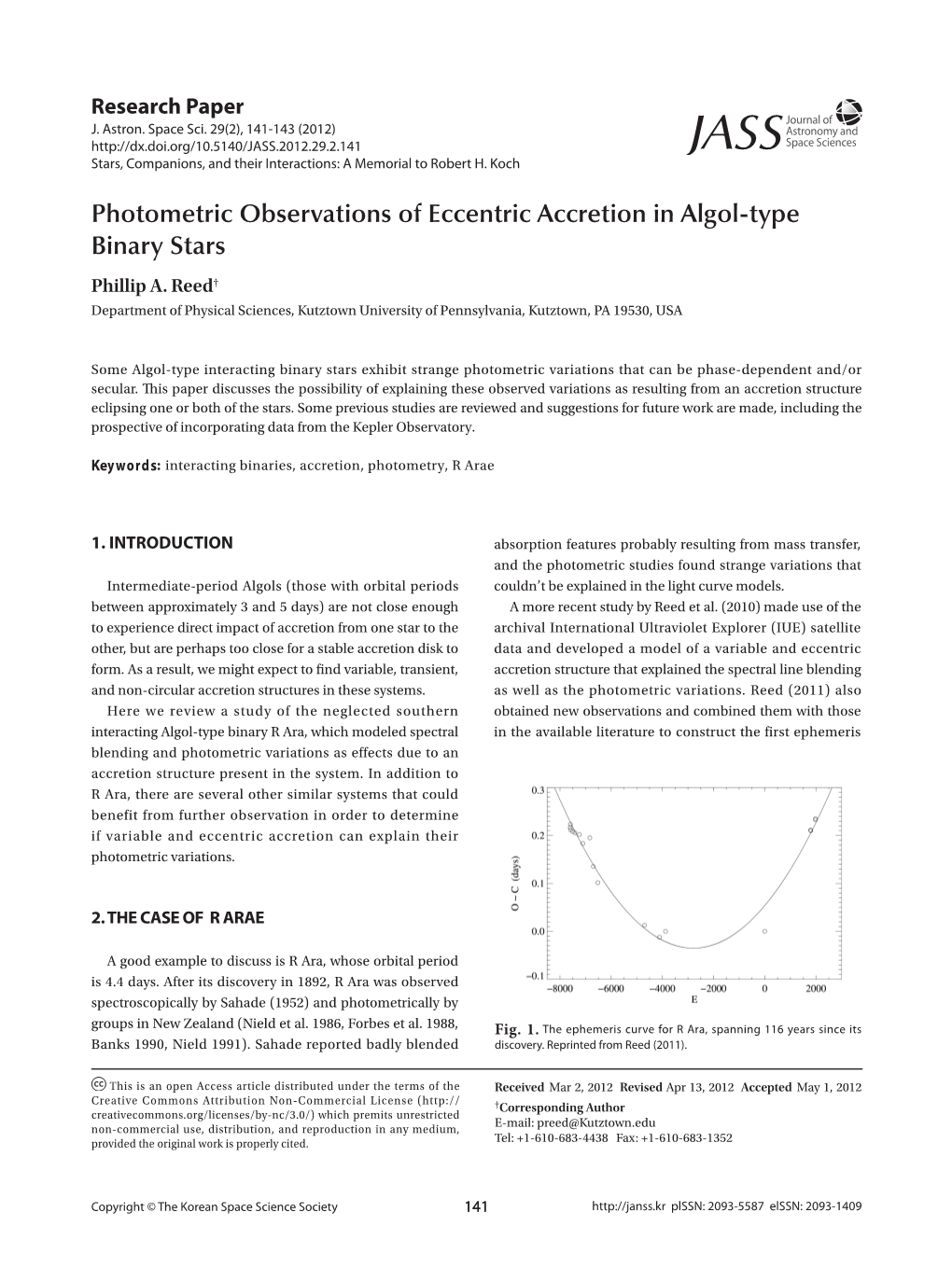 Photometric Observations of Eccentric Accretion