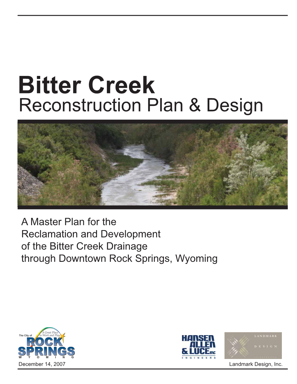 Bitter Creek Reconstruction Plan & Design