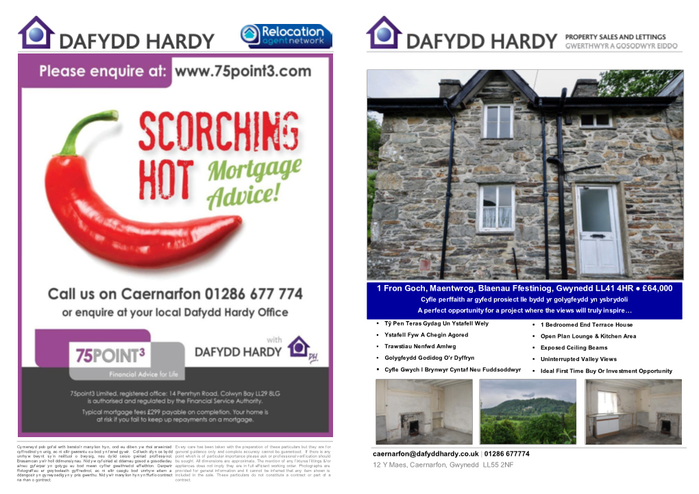 1 Fron Goch, Maentwrog, Blaenau Ffestiniog, Gwynedd LL41 4HR