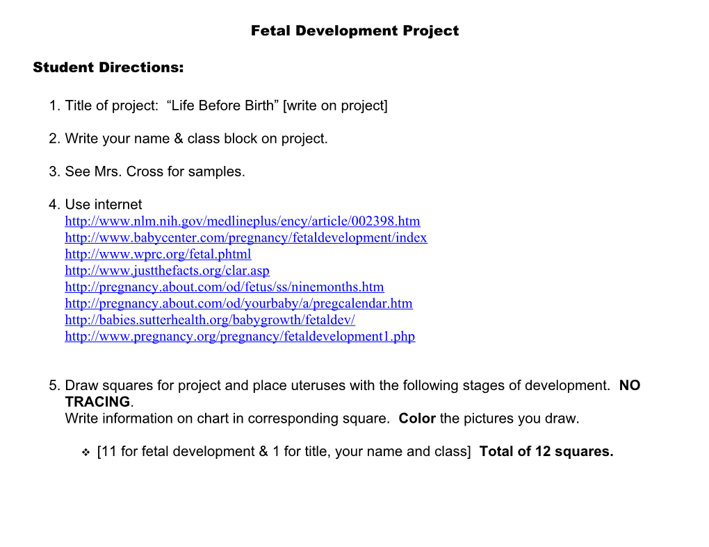 Fetal Development Project