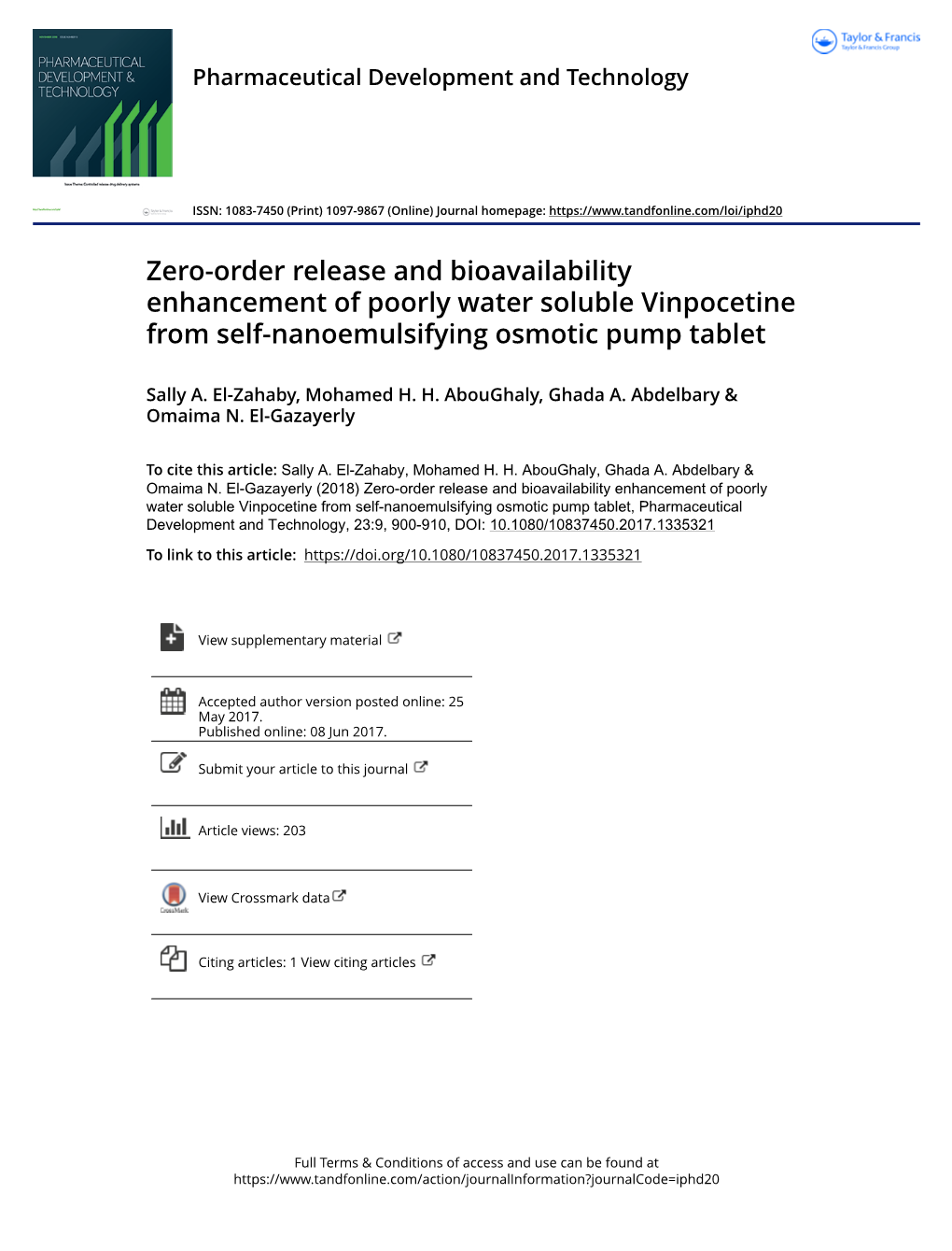 Zero-Order Release and Bioavailability Enhancement of Poorly Water Soluble Vinpocetine from Self-Nanoemulsifying Osmotic Pump Tablet