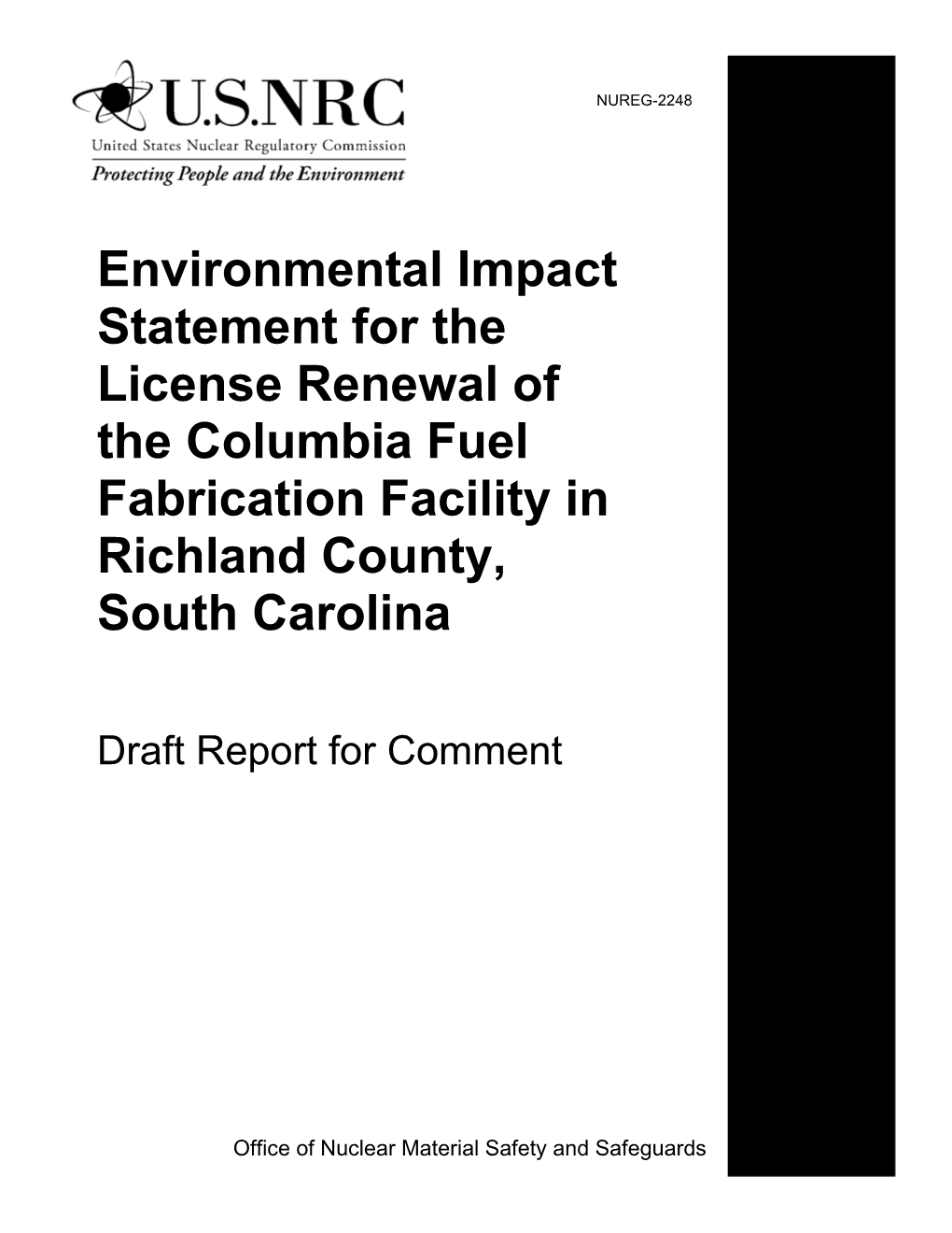 NUREG-2248 DFC, "Environmental Impact Statement for the License