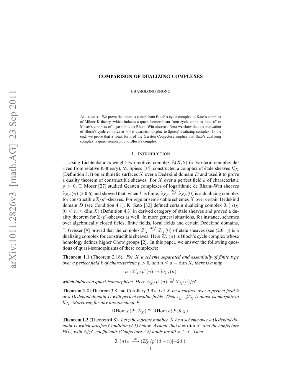 Comparison of Dualizing Complexes