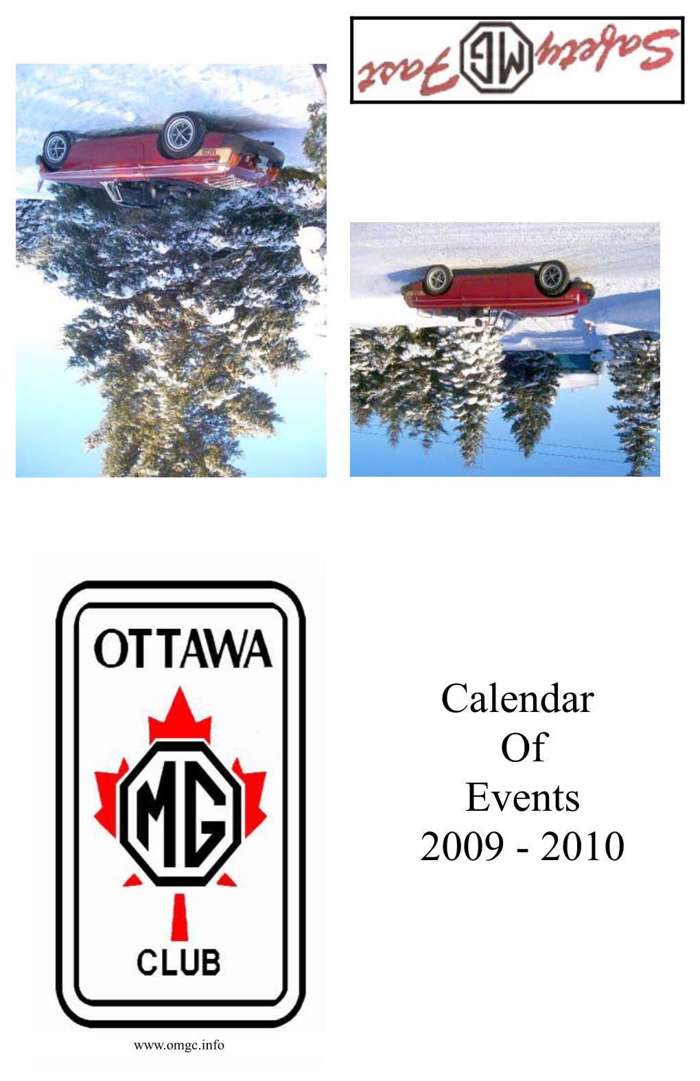 Calendar of Events 2009 - 2010