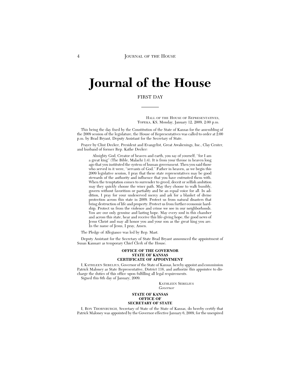 Journal of the House