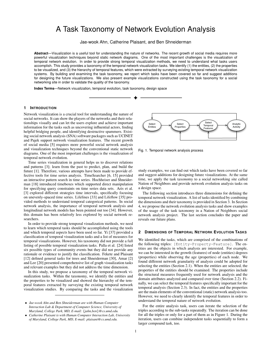 A Task Taxonomy of Network Evolution Analysis