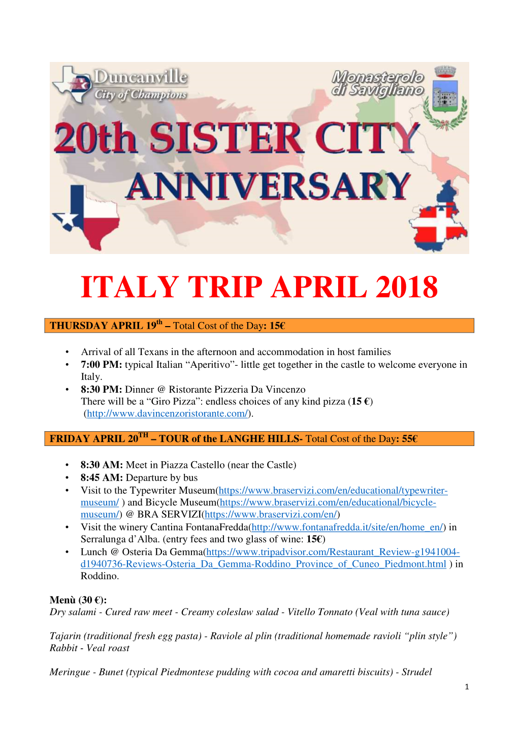 ITALY TRIP April 2018 DEF