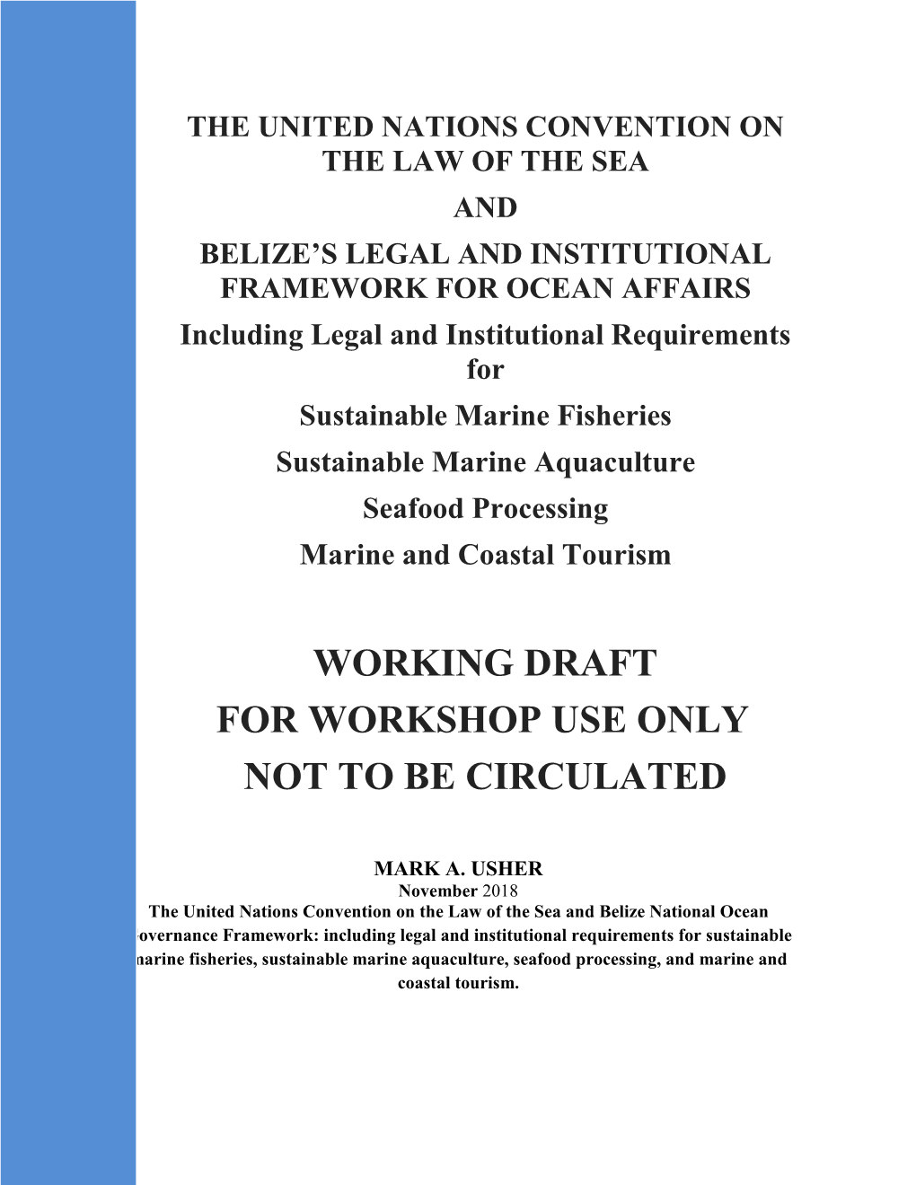 Oceans Legal Study Belize