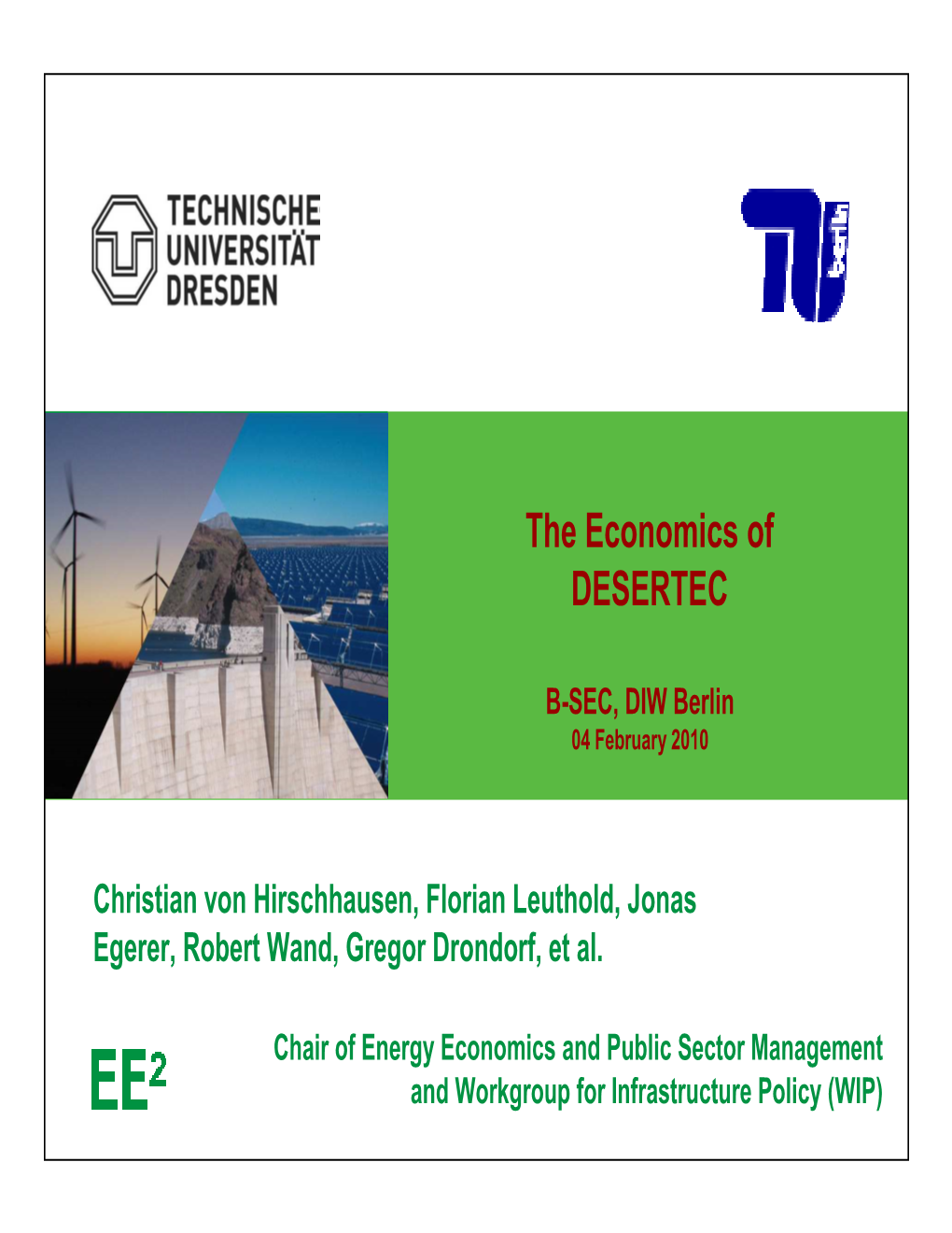 The Economics of DESERTEC