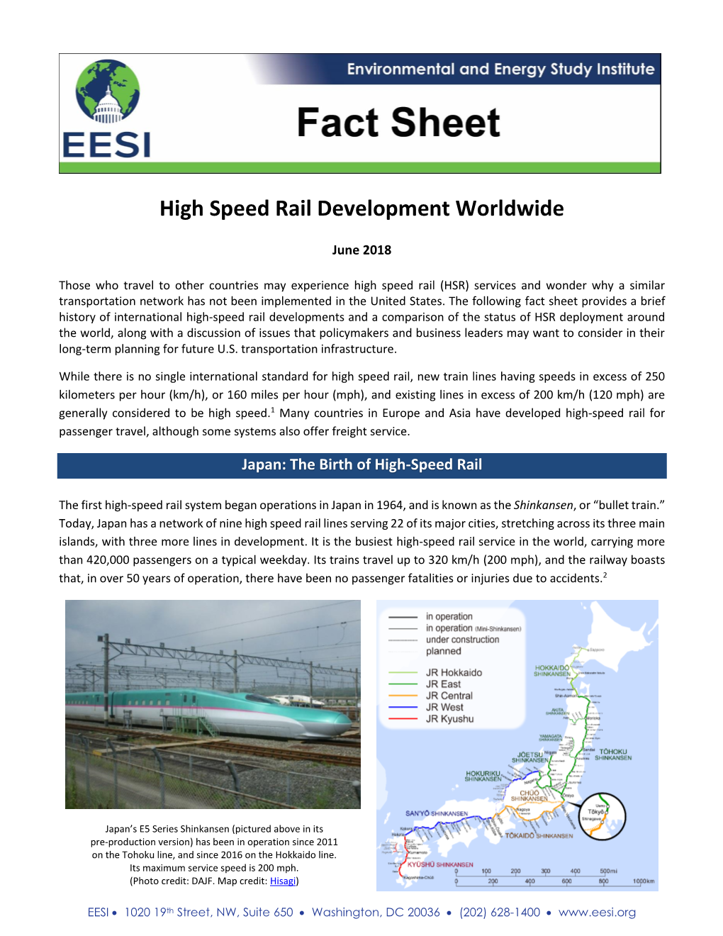 High Speed Rail Development Worldwide