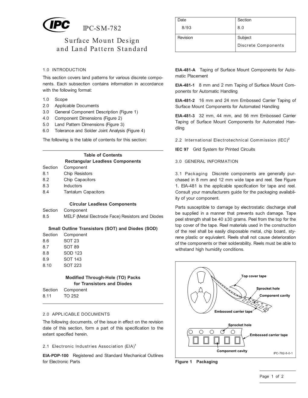 IPC-SM-782 Surface Mount Design and Land Pattern Standard