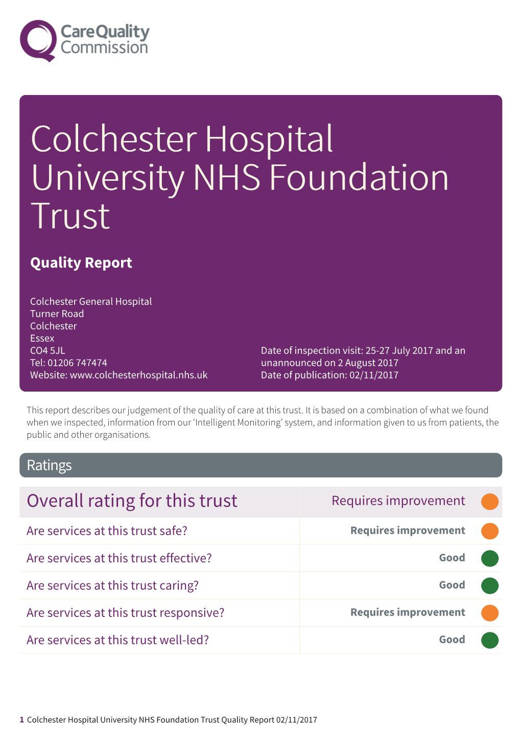 Colchester Hospital University NHS Foundation Trust