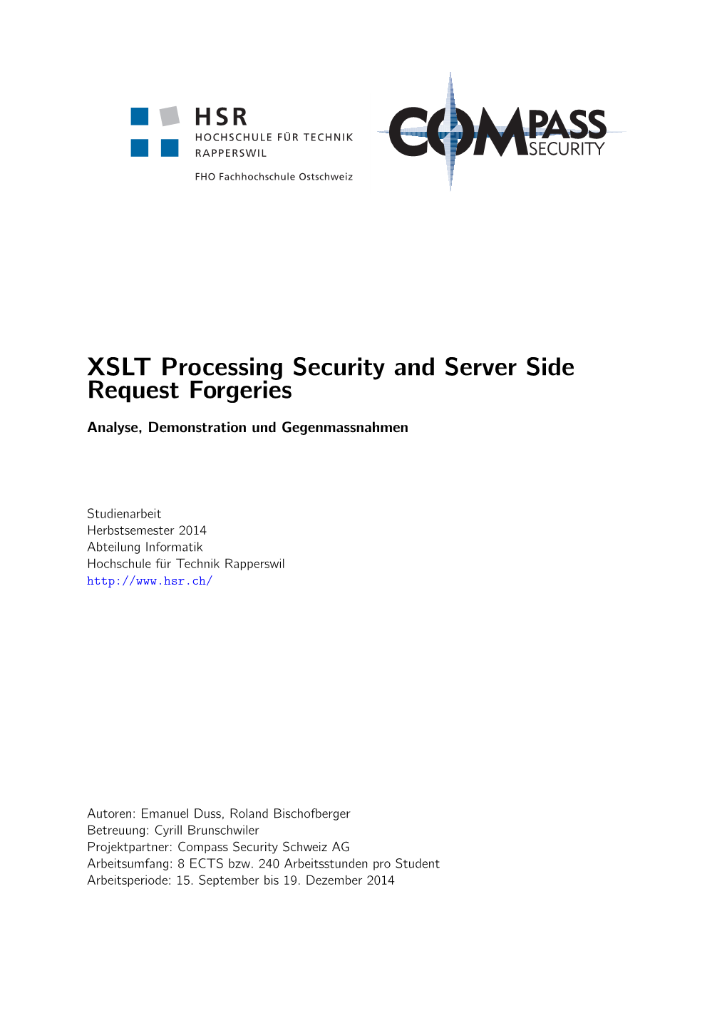 XSLT Processing Security and Server Side Request Forgeries