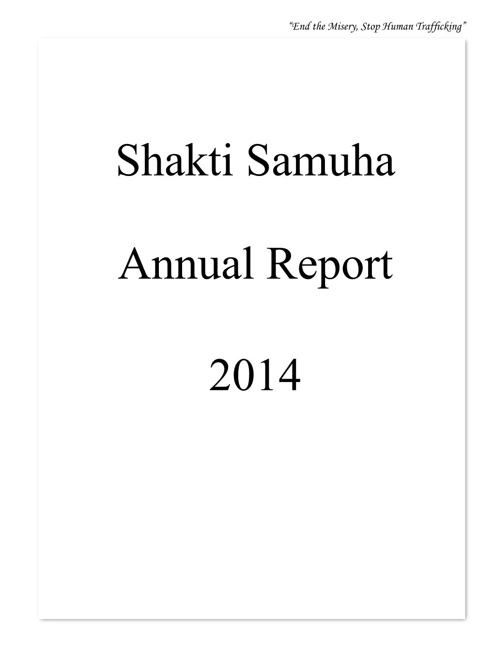 Shakti Samuha Annual Report 2014