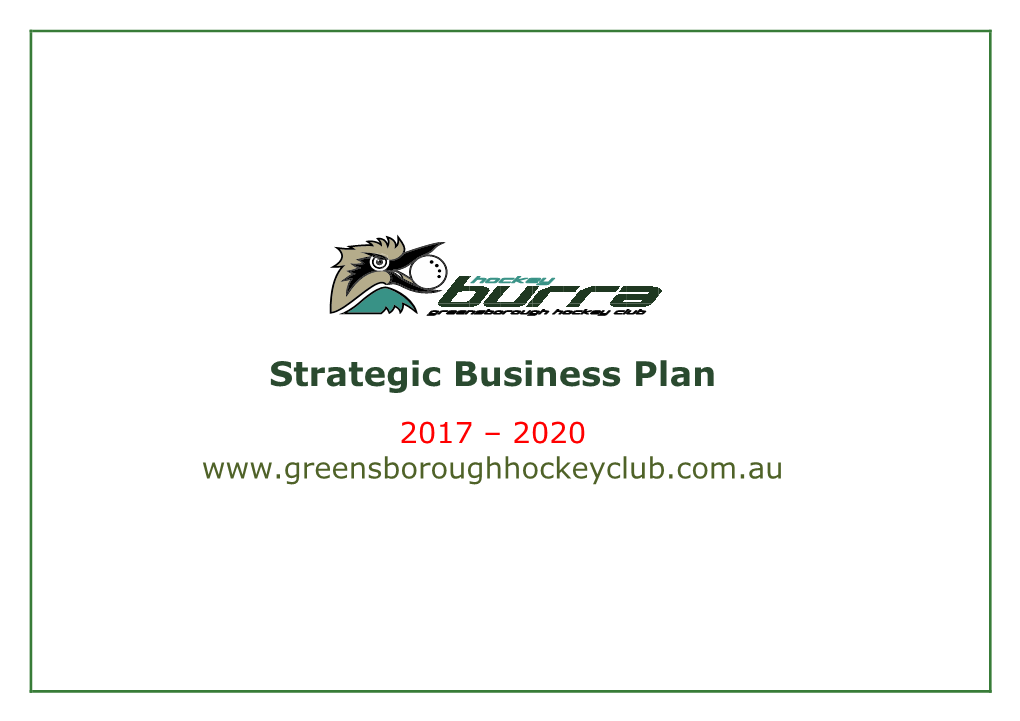 Strategic Business Plan 2017 – 2020
