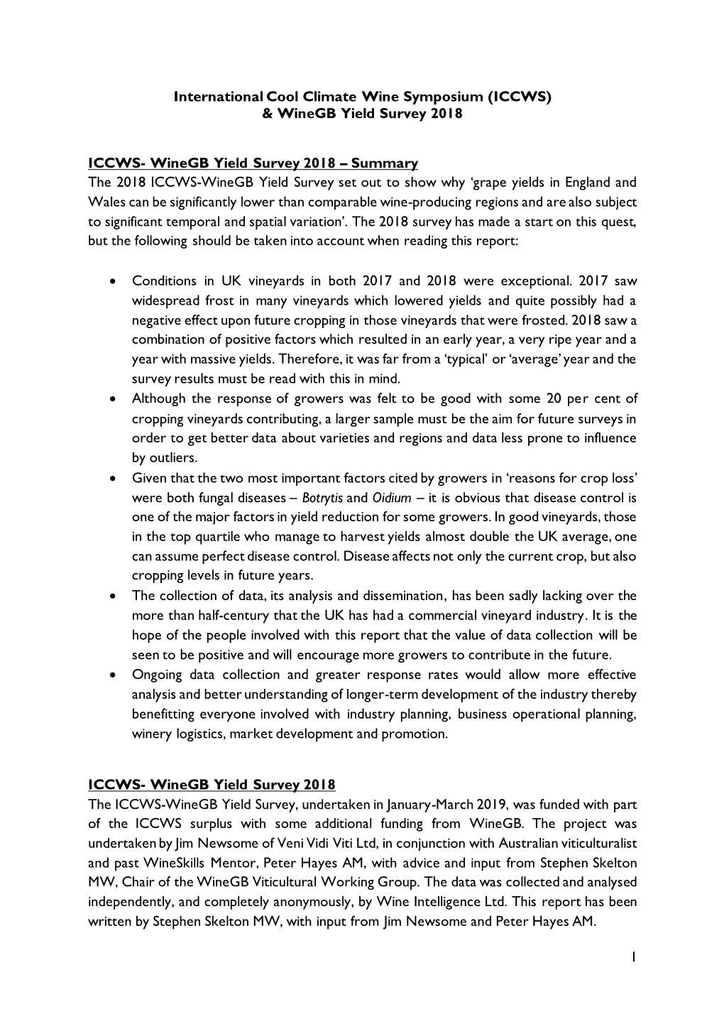 Winegb Yield Survey 2018 ICCWS