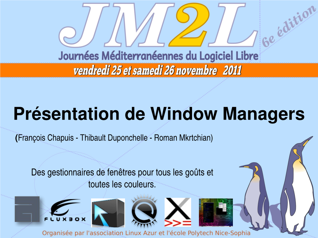 Présentation De Window Managers