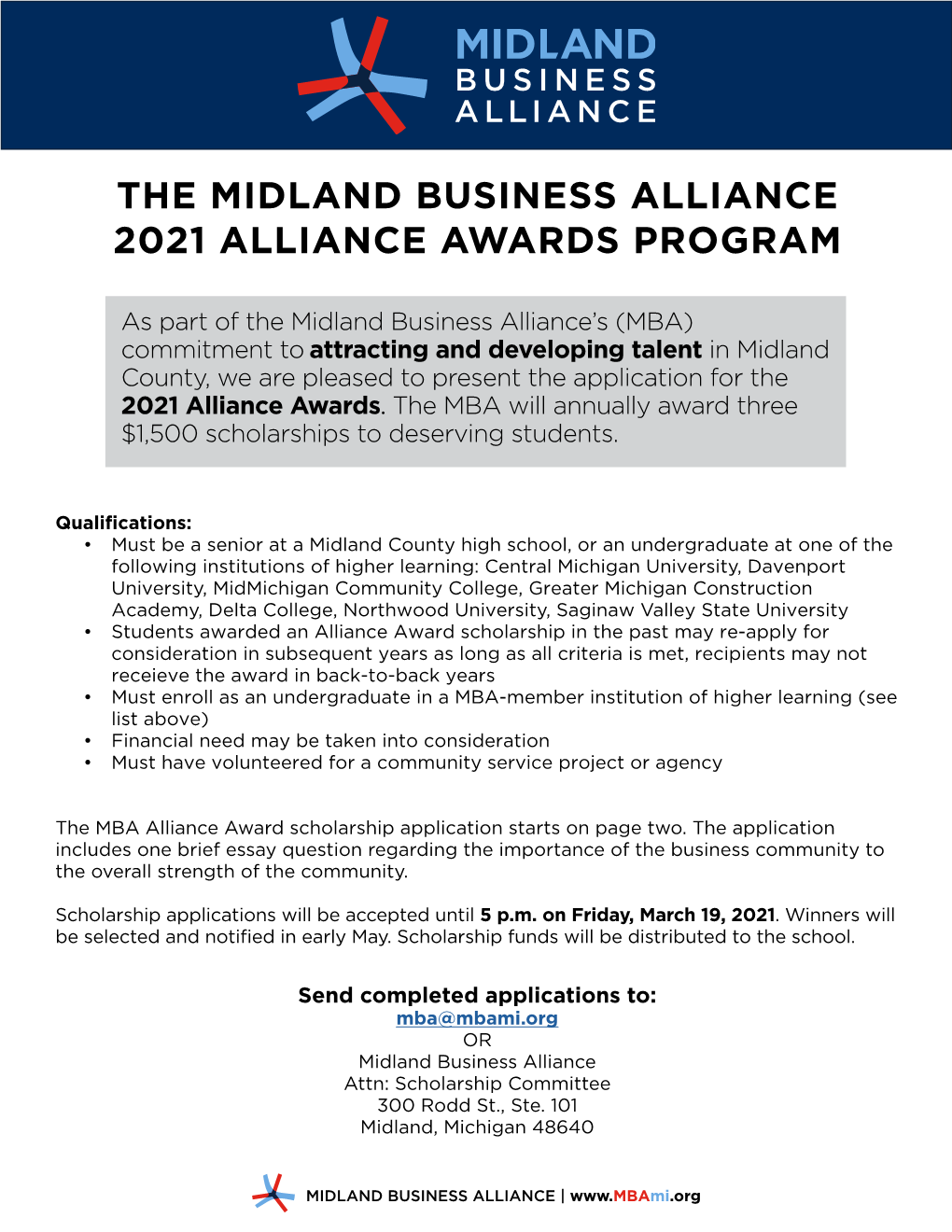 The Midland Business Alliance 2021 Alliance Awards Program