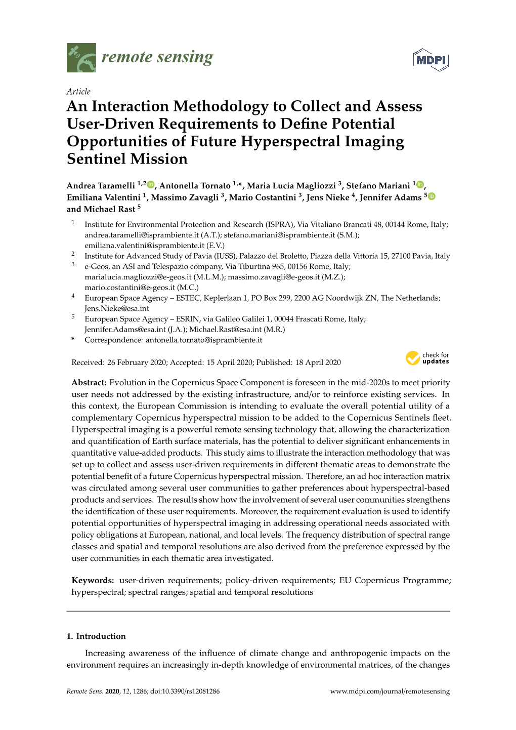 Remote Sensing