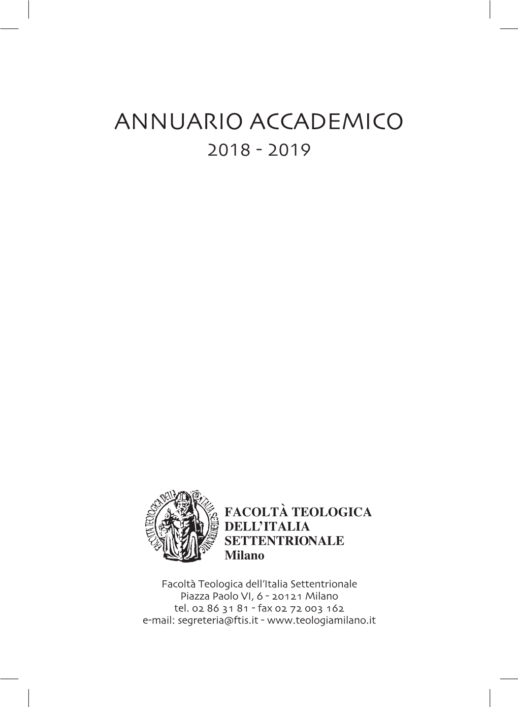 Annuario Accademico 2017-20182018 - 2019