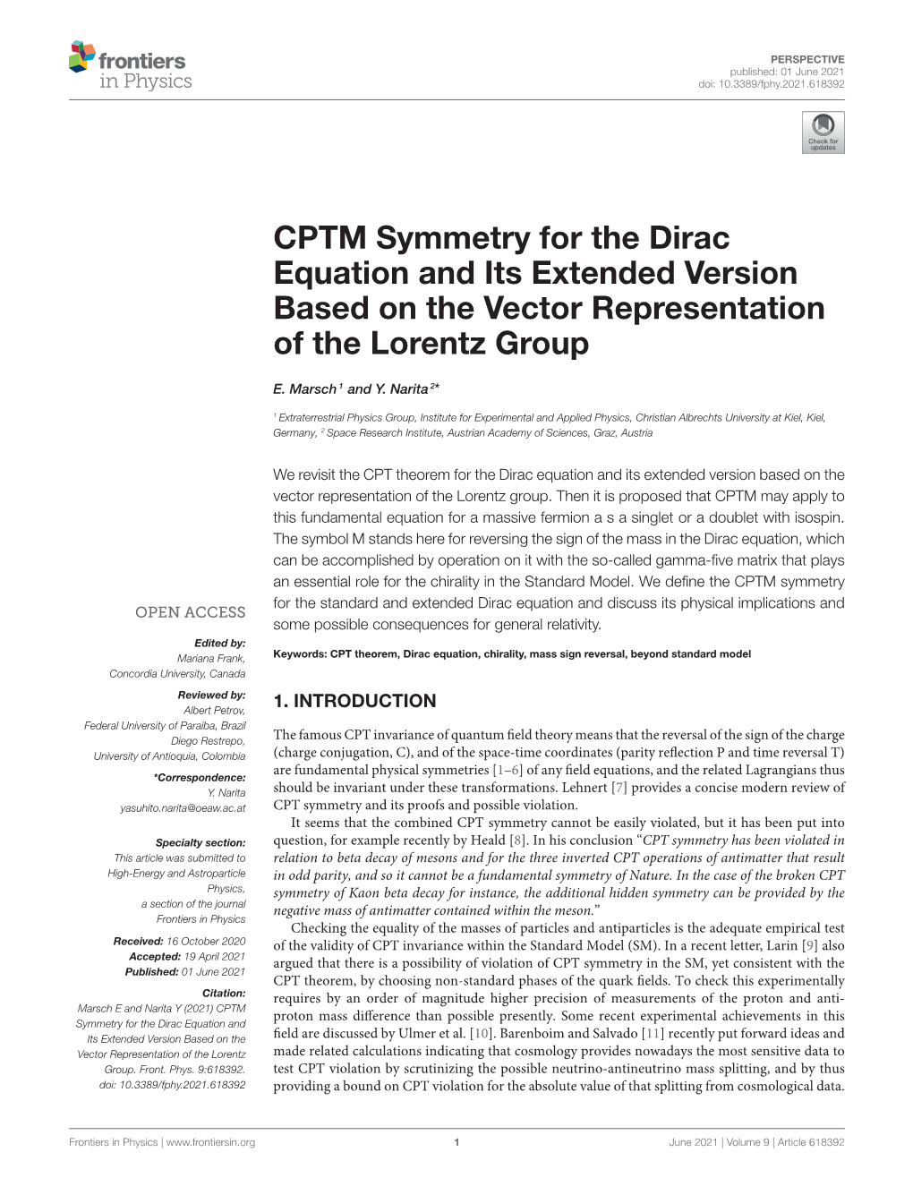 CPTM Symmetry for the Dirac Equation and Its Extended Version Based on the Vector Representation of the Lorentz Group