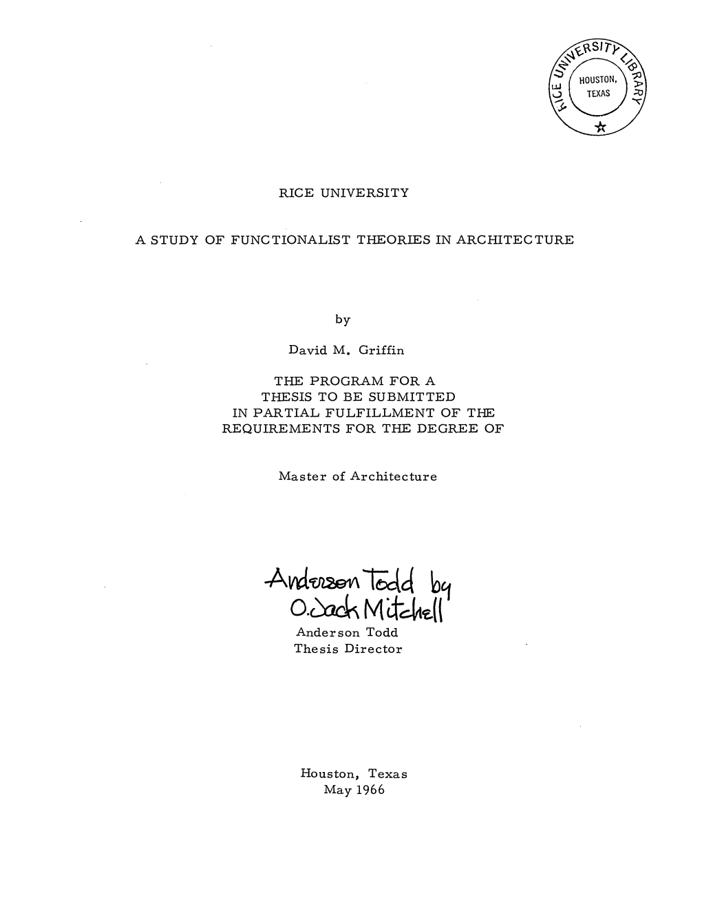 A Study of Functionalist Theories in Architecture