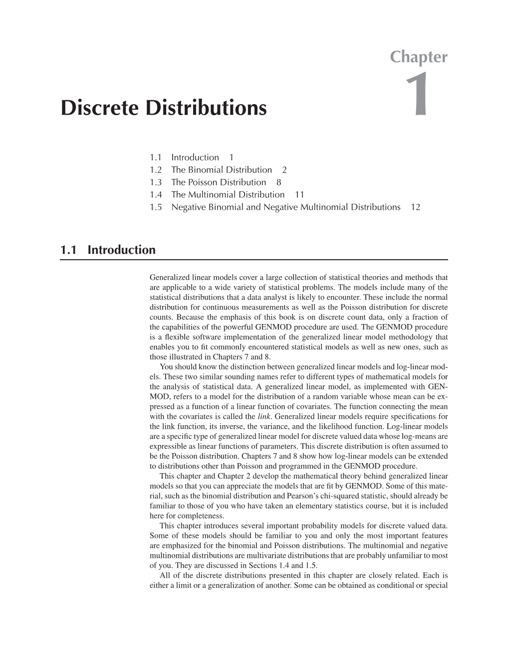 Discrete Distributions 1
