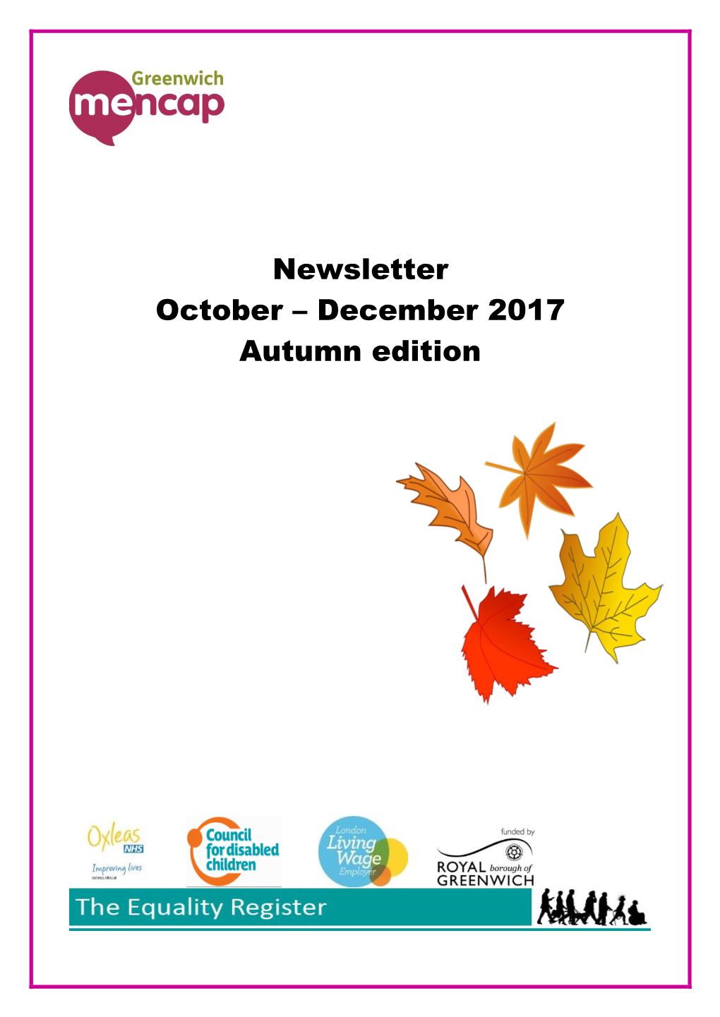 Greenwich Mencap Newsletter